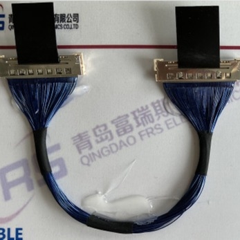 50 Pin Awg36 Rakitan Kabel Koaksial Mikro 0.5mm LVDS TV