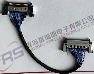 41 Pin LVDS Wire Harness Awg36 Kabel Perisai Tunggal Untuk Layar LED LCD