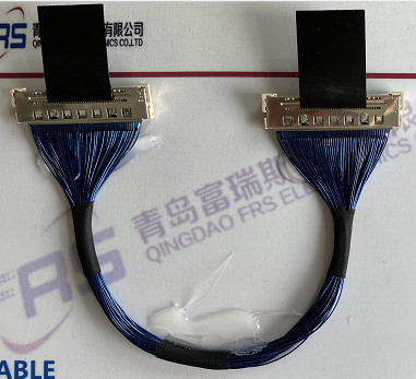 Awg40 LVDS Wire Harness 210mm LCD 40 Pin Konektor Rakitan Kabel Coax Mikro