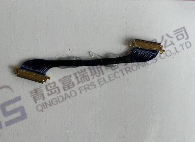 30 Pin 50 Pin Rakitan Harness Listrik 0.4mm LVDS 40 Pin Cable Jaket Hitam Ultra Tipis