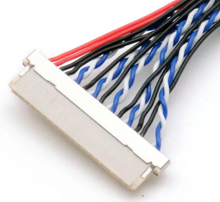 Televisi LVDS Wire Harness Black, 220mm Radio Wire Harness Untuk TV Definisi Tinggi