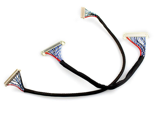 450mm Flat 20 Pin LVDS Cable 0.4mm LCD Assembly Untuk Panel Displaysemblies