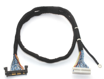 Laptop LVDS Wire Harness Konektor Kabel JAE 0.5mm Tahan Lama