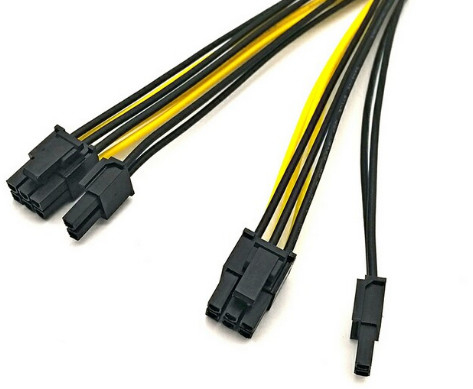 8 Pin Power Wire Harness Female PA66 Shield Cable 260mm Untuk Mobil