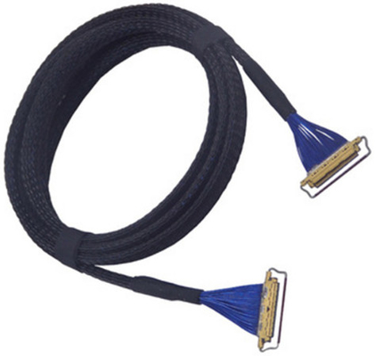 Kabel Lvds 50-15000mm 60 Pin, Kabel Koaksial Tebal 370mm Untuk Tampilan Catatan Layar PC