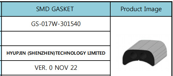 Produksi Listrik Gasket SMD 40mm, Gasket Silikon Datar Pemulihan Elastis