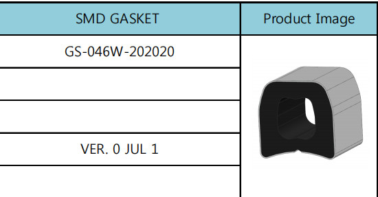 20mm SMD Gasket Elastic Recovery, Silicone Flat Round Rubber Gasket